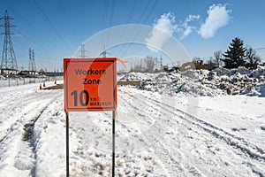 Construction Site Workers Zone Sign