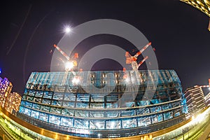 Construction site of the Yokohama Minato Mirai of office buildings 12 May 2018