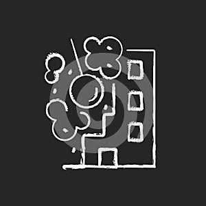 Construction sites chalk white icon on black background