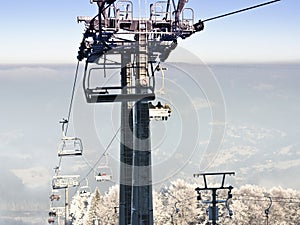 Construction of the ski lift