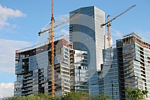 Construction skyscraper building