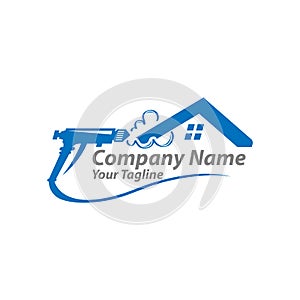 Construction spray foam Insulation logo element. Vector illustration of construction foam icon line isolated on clean background