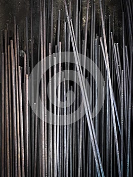 The Construction steel bars stacked.