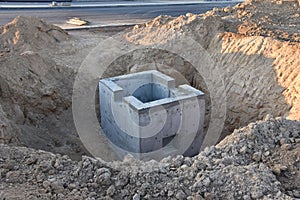 Construction of stormwater pits, sanitary sewer system distribution chamber and pump station. Construction the sewerage valve pit