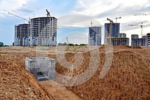 Construction of stormwater pits, sanitary sewer system distribution chamber and pump station. Construction the sewerage valve pit