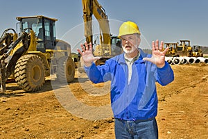 Construction Supervisor Directing Traffice