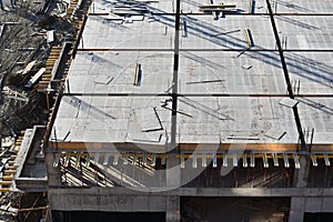 Construction team working on a construction site