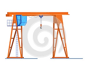 Construction technique, vehicle truck, isolated on white, forklift car, industrial bulldozer, flat style vector