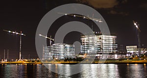 Construction by Tempe Town Lake at Night photo