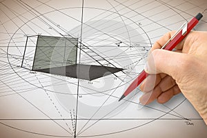 Construction of three-dimensional polygons according to the rules of descriptive geometry