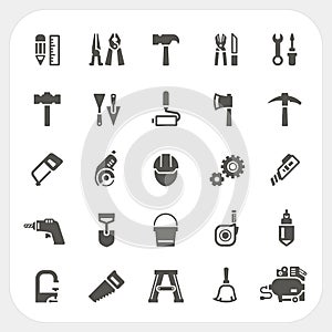 Construction Tool icons set