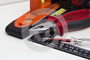 Construction tool on a white background