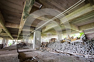 Construction tools in abandoned buildings