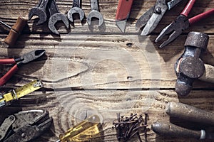 Construction tools background