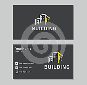 Construction tools banner template, business card with logo, brochure, flyer, for print and presentation vector illustration.