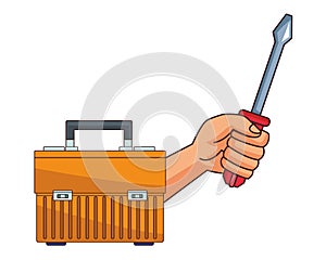 Construction tools caroon