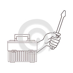 Construction tools caroon