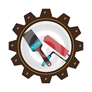 Construction tools equipment icon