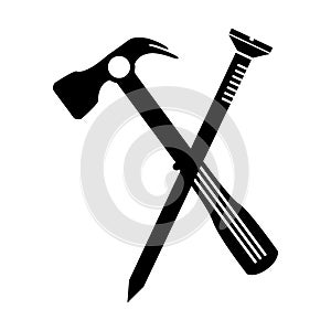 Construction tools equipment icon