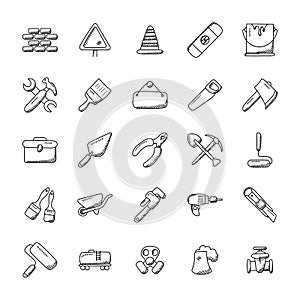 Construction Tools Icons Set