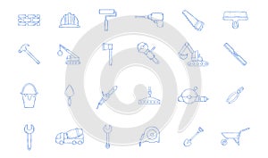 Construction tools icons set