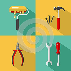 Construction tools icons