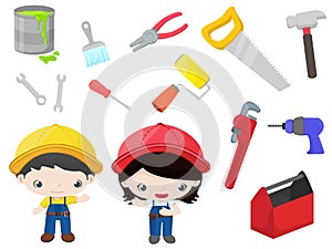Construction tools - kids set
