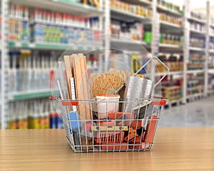 Construction tools and materials inside