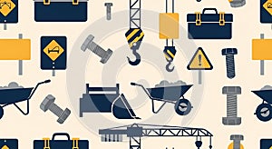 Construction Tools Seamless Pattern