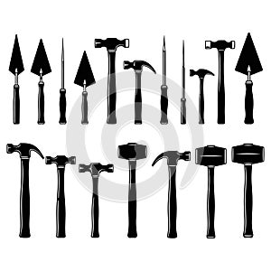 Construction Tools Silhouettes