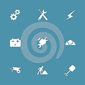 Construction Tools Vector Icon Set
