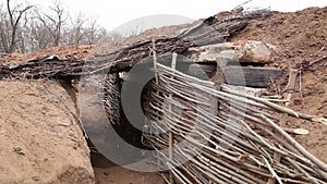 The construction of trenches, dugouts and