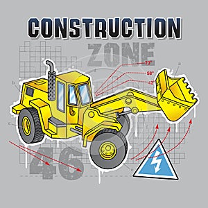 Construction truck blueprint