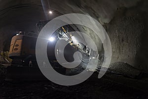 construction of a tunnel under the city