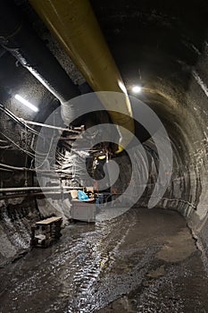 construction of a tunnel under the city