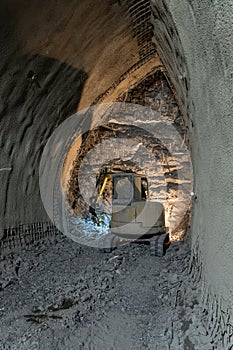 construction of a tunnel under the city