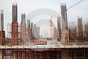 Construction of an urban housing complex photo