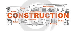 Construction vector banner