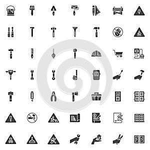 Construction vector icons set