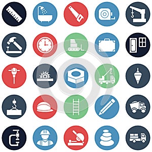 Construction Vector Icons set every single icon can be easily modified or edited