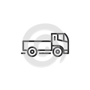 Construction Vehicle Truck line icon