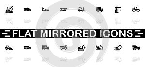 Construction Vehicles - Flat Vector Icons