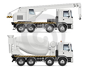 Construction vehicles vector illustration photo
