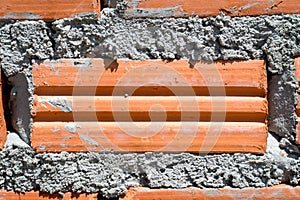 Construction wall Building with brick and cement