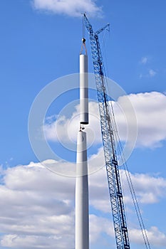 Construction of a wind power plant in Alibunar, Serbia