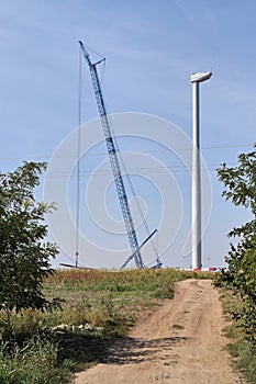 Construction of a wind power plant in Alibunar, Serbia