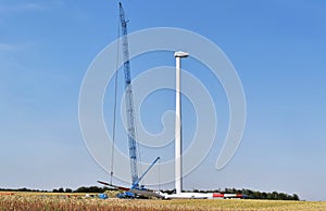 Construction of a wind power plant in Alibunar, Serbia