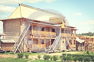 Construction of a wooden house