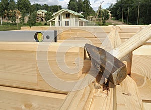 Construction of the wooden house