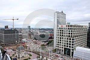Construction work Centenary Square area Birmingham